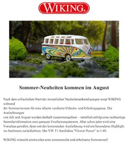 Bild von Wiking - Info Auslieferung Sommer-Neuheiten