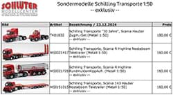 Picture of Sondermodelle Schilling Transporte (1:50)