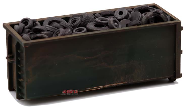 Bild von Abrollmulde U-Boxx mit Altreifen 