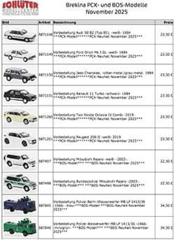 Bild von Brekina PCX + BOS November 2025