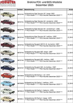 Picture of  Brekina PCX Dezember 2025