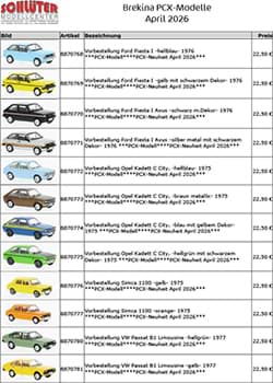 Bild von Brekina PCX April 2026