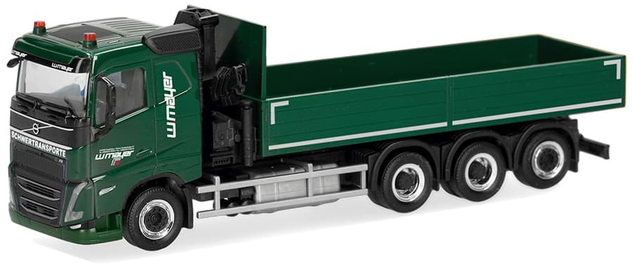 Bild von VORBESTELLUNG Mayer Schwertransporte, Volvo FH 2020 FD Pritschen-LKW 4achs mit Ladekran  (NH09/10.2026)