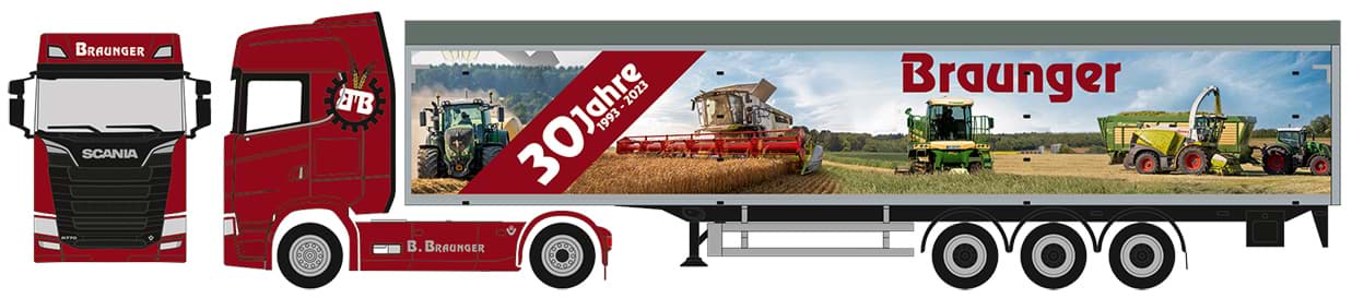 Bild von VORBESTELLUNG Braunger "30 Jahre", Scania CS 20 HD vvsp. Medi SchubbodenAufl. (Sondered. Ba.-Wü. / ab Juni)