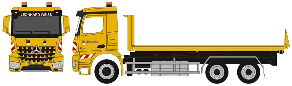 Bild von VORBESTELLUNG Leonhard Weiss, Arocs M Wechsellader-LKW mit Abrollflat (Sondered. Ba.-Wü. / ab August)