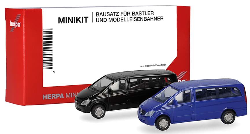 Picture of Vorbestellung MB Vito Bus 2010, schwarz und blau -MiniKit- (Farbvariante)  (NH09/10.2026)