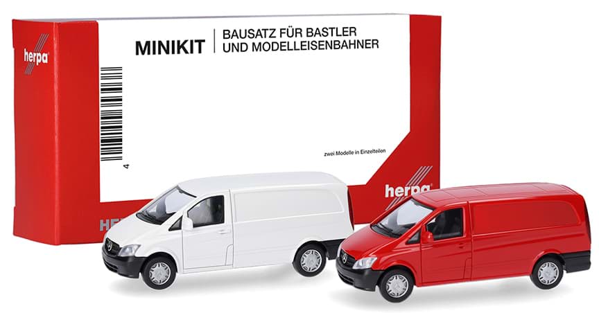 Picture of Vorbestellung MB Vito Kasten 2010, weiß und rot -MiniKit- (Farbvariante)  (NH09/10.2026)