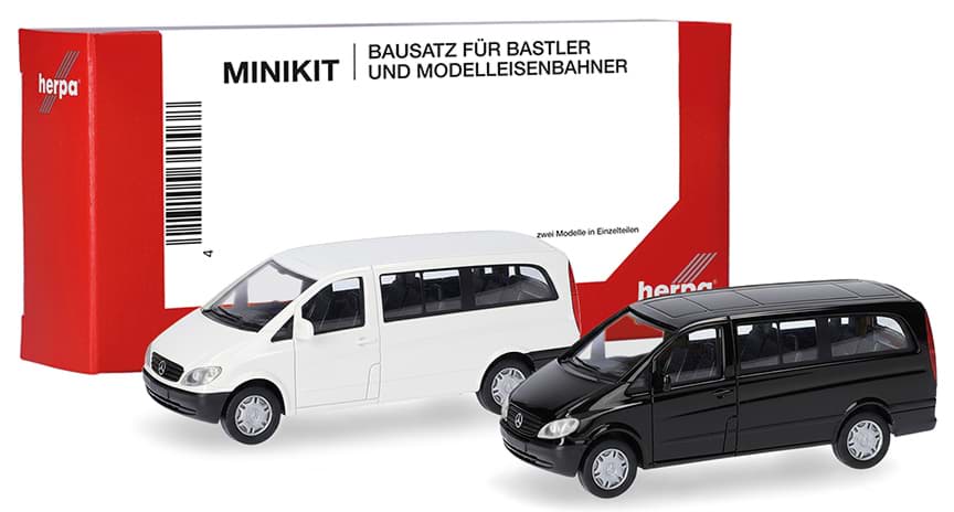Picture of Vorbestellung MB Vito Bus 2002, weiß und schwarz -MiniKit- (Farbvariante)  (NH09/10.2026)