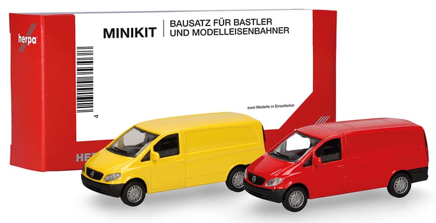 Picture of Vorbestellung MB Vito Kasten 2002, ginstergelb und rot -MiniKit- (Farbvariante)  (NH09/10.2026)