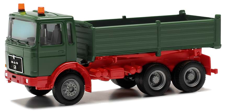 Bild von Vorbestellung MAN F8 Baukipper-LKW, grün/rot (Farbvariante) -BASIC-  (NH09/10.2026)