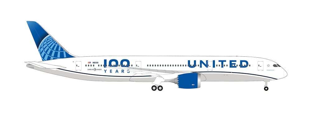Bild von Vorbestellung United Airlines Boeing 787-9 Dreamliner "100 Years" (1:500)  (NH07/08.2026)