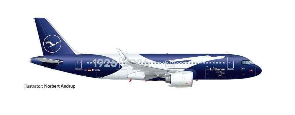 Bild von Vorbestellung Lufthansa Airbus A320neo "100 Jahre" (1:200) -Snap-Fit-  (NH07/08.2026)