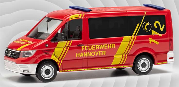 Picture of Feuerwehr Hannover, VW Crafter Bus Flachdach MTW -- Interschutz Hannover 2026 --