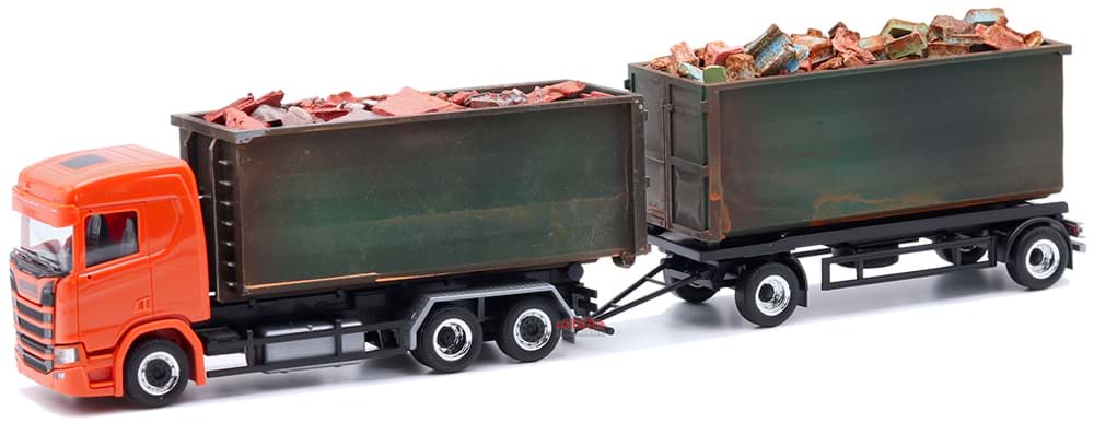 Picture of Scania CR ND U-Boxx Abrollmulden HZ mit Ladegut "Bauschutt / Schrott" (gealtert)