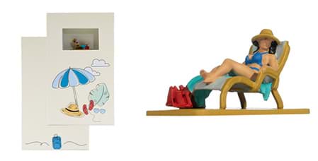 Bild von Geschenkbox "Urlaub"  (9 cm x 15 cm, 2,5 cm hoch) ***NOCH***