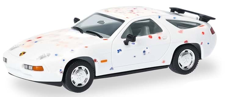 Bild von Porsche 928 S4 "Tag der offenen Tür 2026", weiß mit Farbtupfern  -- Sommerfest 2026 --