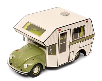Picture of Vorbestellung VW Käfer grün m.kompakten Wohnmobilaufbau   -1:18- ***Vorankündigung Juli 2026**