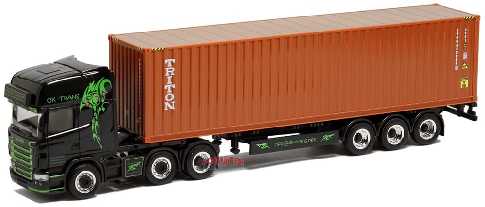 Picture of OK-Trans, Scania 04 Topline vvsp. "Triton" 40ft. Highcube  C ont.Aufl.3/3achs