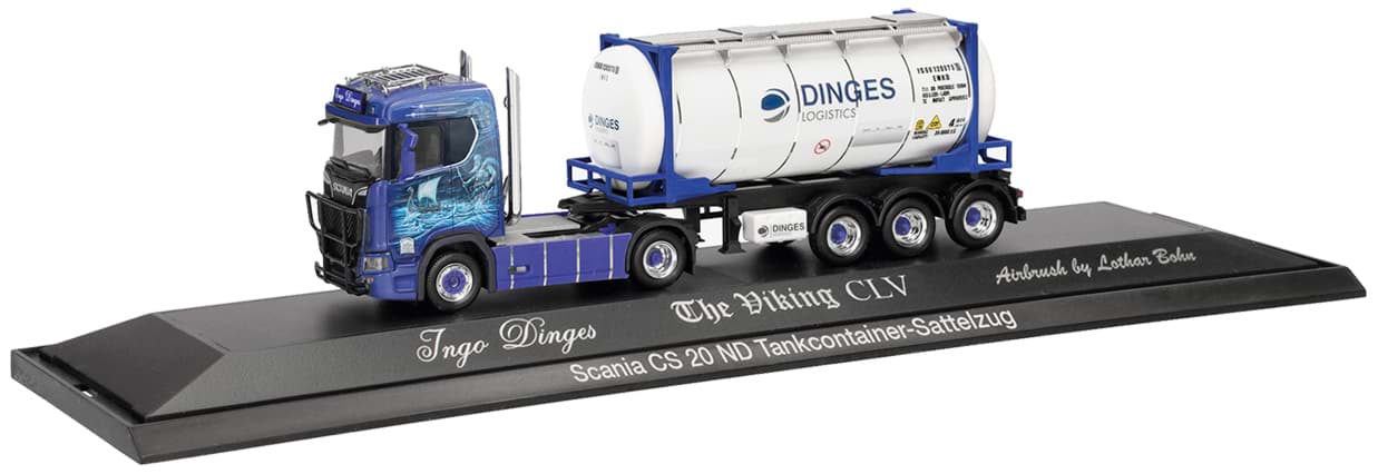 Bild von VORBESTELLUNG Dinges, Scania CS 20 ND mit Pipes TankcontAufl. -PC-  (NH11/12.2026)