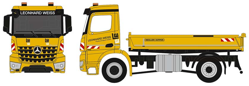 Bild von VORBESTELLUNG Leonhard Weiss, MB Arocs S Dreiseitenkipper- LKW 2achs (Sonderedition / ab Nov. 2026)
