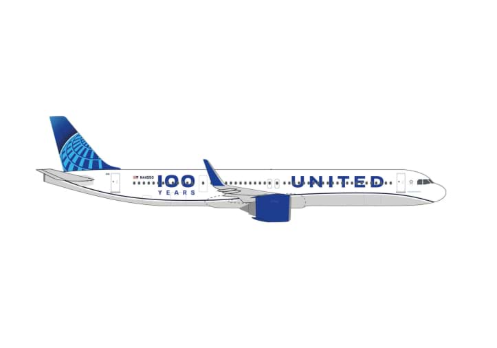Bild von Vorbestellung United Airlines Airbus A321neo "100 Years" (1:500)  (NH09/10.2026)