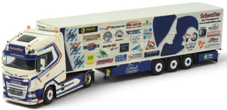 Bild von Scheufler - Spendentruck 2025 DAF XG+ Kühlauflieger (Metall 1:50)