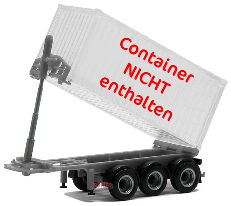 Bild von 20ft. Trailer 3achs (silbergrau, Felgen silber/schwarz) -- für Kippcontainer --