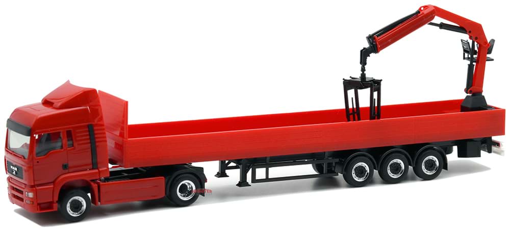 Bild von MAN TG-A LX vvsp. Medi EuroPritschen Aufl. mit Ladekran (rot)